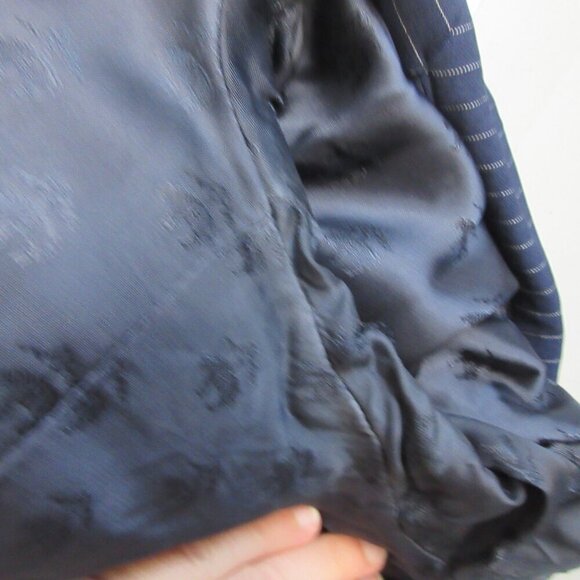 Brooks Brothers Stellita Fit Blazer Women 14 Blue Striped Wool Career Office 578 - Picture 8 of 11